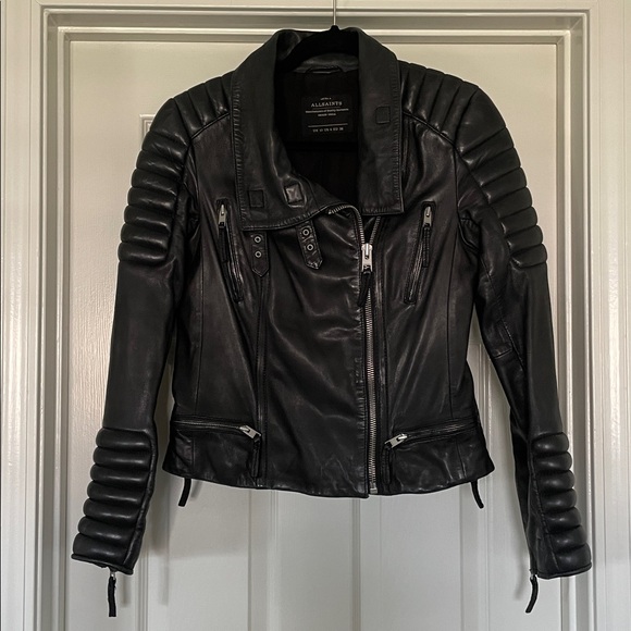All Saints Jackets & Blazers - All Saints Quilted Leather Biker Jacket